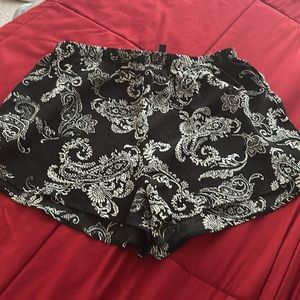 Black designed shorts